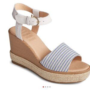 NWB SPERRY Espadrille Wedge Sandals sz 8.5